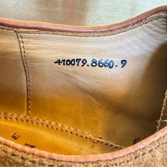 Gordon Rush Suede Leather Oxford Wing Tip Casual Dress Shoes Cognac Brown | Sz 9 main image 9